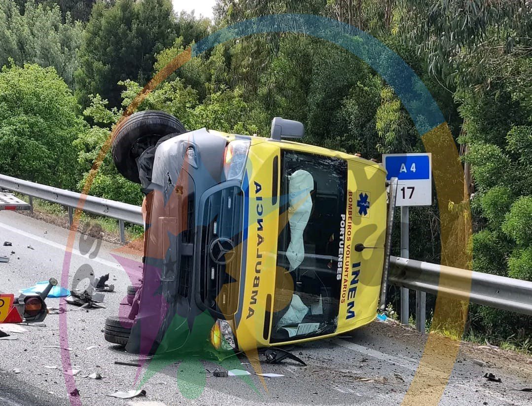 Colisão entre ambulância e camião obrigou ao corte do trânsito na A4 em Valongo, sentido Porto-Amarante