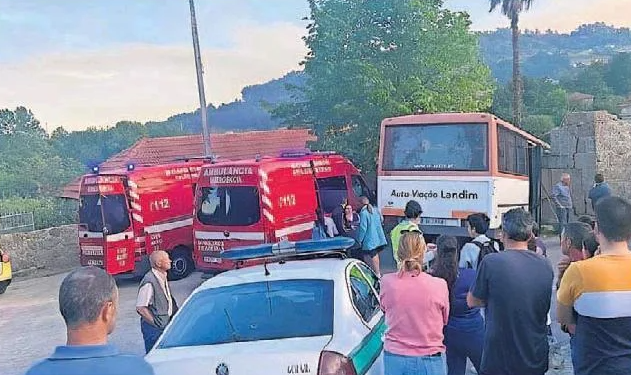 Nove feridos em despiste de autocarro